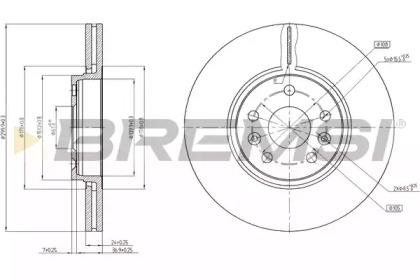 Тормозной диск BREMSI DBC266V