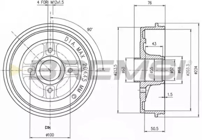 Тормозный барабан BREMSI DR5391