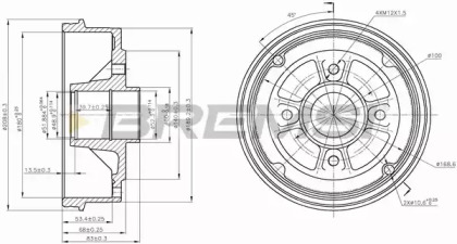 Тормозный барабан BREMSI DR5395