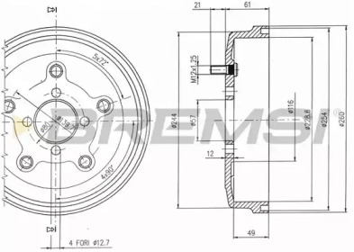 Тормозный барабан BREMSI DR5521