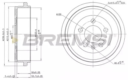 Тормозный барабан BREMSI DR5594