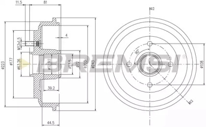 Тормозный барабан BREMSI DR5644