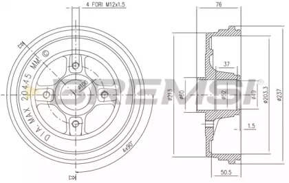 Тормозный барабан BREMSI DR5652