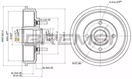 Тормозный барабан BREMSI DR5654