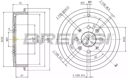 Тормозный барабан BREMSI DR5656