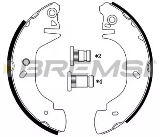 Комлект тормозных накладок BREMSI GF0232