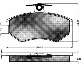 Комплект тормозных колодок BSF 10258