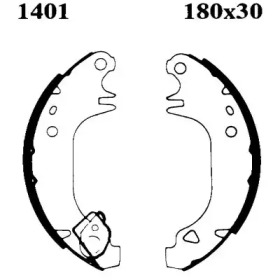 Комлект тормозных накладок BSF 01401