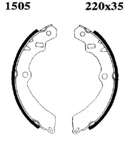 Комлект тормозных накладок BSF 01505
