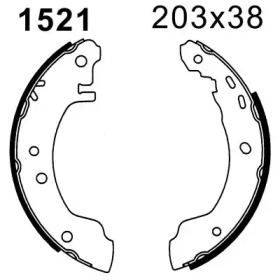 Комлект тормозных накладок BSF 01521