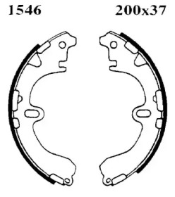Комлект тормозных накладок BSF 01546