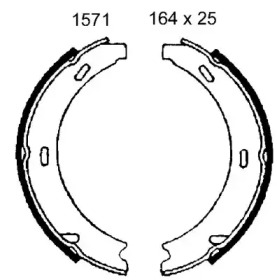 Комлект тормозных накладок BSF 01571