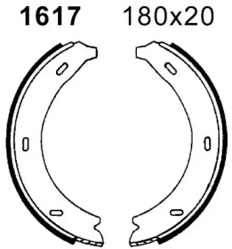 Комлект тормозных накладок BSF 01617
