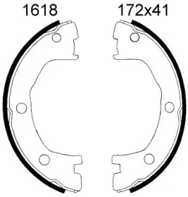 Комлект тормозных накладок BSF 01618