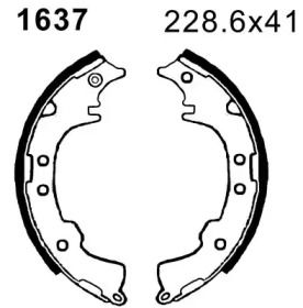 Комлект тормозных накладок BSF 01637