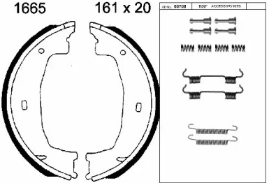 Комлект тормозных накладок BSF 01665K