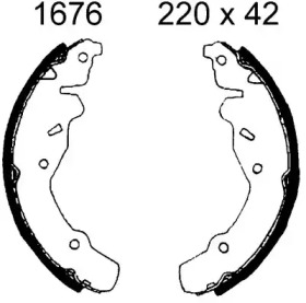 Комлект тормозных накладок BSF 01676