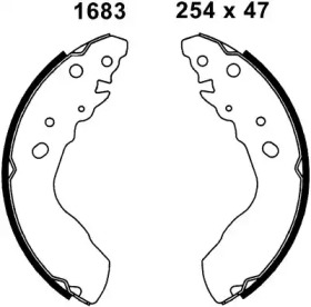 Комлект тормозных накладок BSF 01683