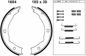 Комлект тормозных накладок BSF 01684K