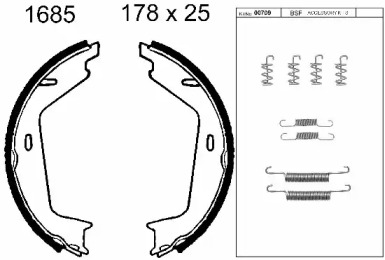Комлект тормозных накладок BSF 01685K