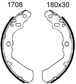 Комлект тормозных накладок BSF 01708