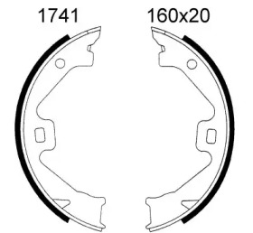 Комлект тормозных накладок BSF 01741