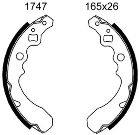 Комлект тормозных накладок BSF 01747