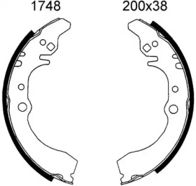 Комлект тормозных накладок BSF 01748