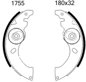 Комлект тормозных накладок BSF 01755