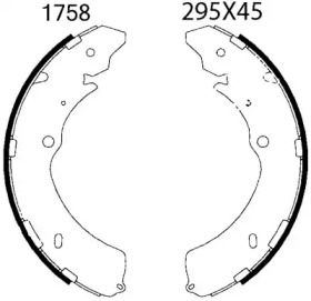 Комлект тормозных накладок BSF 01758