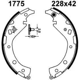 Комлект тормозных накладок BSF 01775