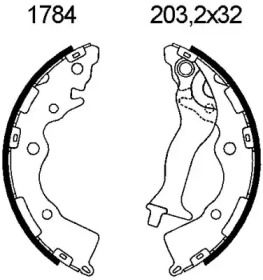 Комлект тормозных накладок BSF 01784