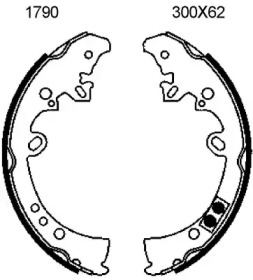Комлект тормозных накладок BSF 01790
