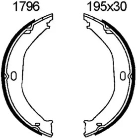 Комлект тормозных накладок BSF 01796