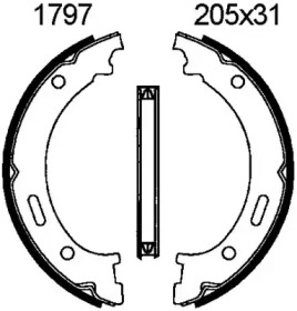 Комлект тормозных накладок BSF 01797