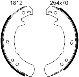 Комлект тормозных накладок BSF 01812