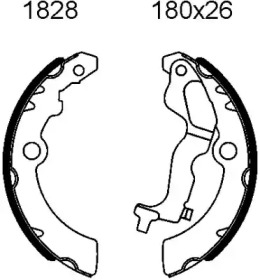 Комлект тормозных накладок BSF 01828