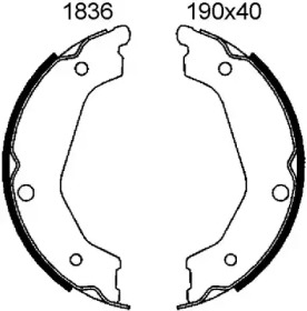 Комлект тормозных накладок BSF 01836