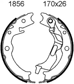 Комлект тормозных накладок BSF 01856