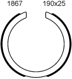 Комлект тормозных накладок BSF 01867