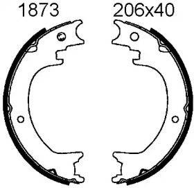Комлект тормозных накладок BSF 01873