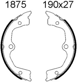 Комлект тормозных накладок BSF 01875