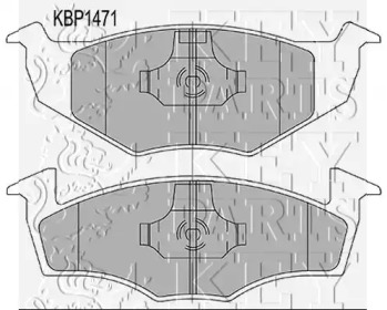 Комплект тормозных колодок KEY PARTS KBP1471