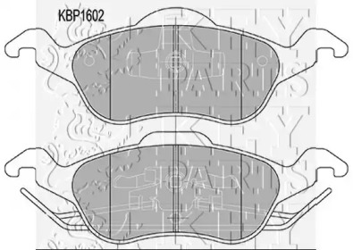 Комплект тормозных колодок KEY PARTS KBP1602