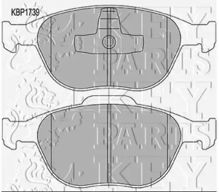 Комплект тормозных колодок KEY PARTS KBP1739