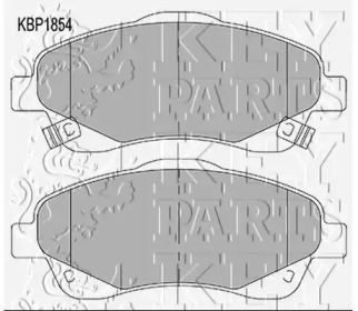 Комплект тормозных колодок KEY PARTS KBP1854