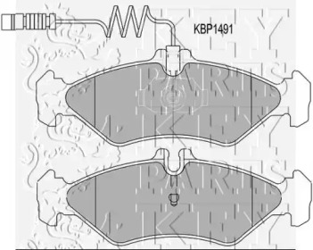 Комплект тормозных колодок KEY PARTS KBP1491