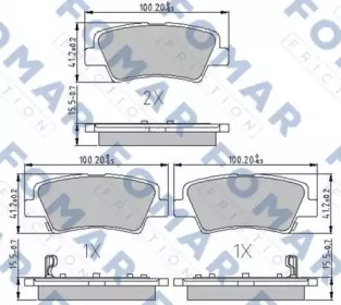 Комплект тормозных колодок FOMAR Friction FO 207983