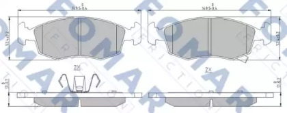 Комплект тормозных колодок FOMAR Friction FO 242081