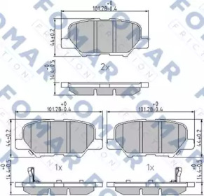 Комплект тормозных колодок FOMAR Friction FO 249781